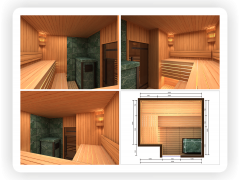3D дизайн бани с дровяной печью (3D-sauna.ru)