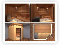 3D Проект интерьера сауны-кабины