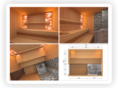 3D проект современной сауны (3D-sauna.ru)