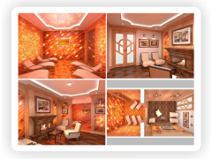Интерьер соляной комнаты (3D проект - 3D-sauna.ru)