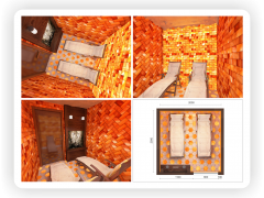 3D проект соляной комнаты с гималайской солью (3D-sauna.ru)