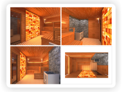 Проект интерьера современной сауны с гималайской солью (3D-sauna.ru)