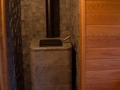 Дизайнерская парная с дровяной печью в М.О. г. Домодедово - отделка 3D-sauna.ru
