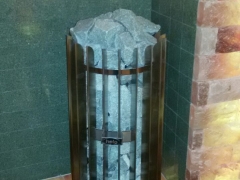 Эксклюзивная сауна из гималайской соли с печкой и полками (3D-sauna.ru)