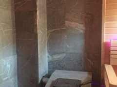 Парная с дровяной печью в каменной облицовке - отделка под ключ 3D-sauna.ru
