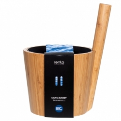 Запарник Rento, бамбуковый с чёрной пластиковой вставкой