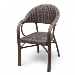 Плетеное кресло из искусственного ротанга D2003SR-AD64 Brown