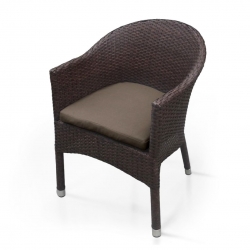 Плетеное кресло из искусственного ротанга WS2907B Brown