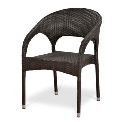 Плетеное кресло из искусственного ротанга Y90C-W2390 Brown