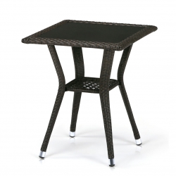 Плетеный стол из искусственного ротанга T25-W53-50x50 Brown