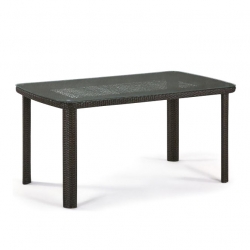 Плетеный стол из искусственного ротанга T51A-W53-150x85 Brown