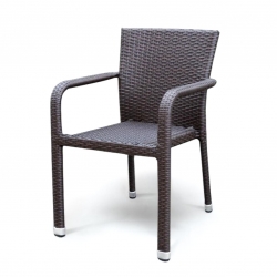 Плетеный стул из искусственного ротанга A2001B-AD69 Brown