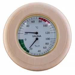 Термогигрометр TH-10L, круг (липа)