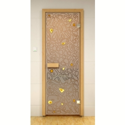 Дверь стеклянная Aldo, 70 х 190 см. (Рисунок: Морское Дно) с фьюзингом