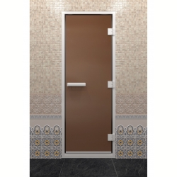 Стеклянная дверь DoorWood Хамам Бронза матовая 180х70 (по коробке)