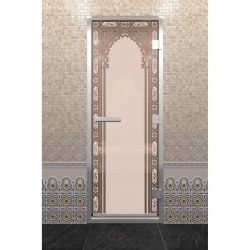 Дверь DoorWood Хамам Восточная Арка Бронза Матовая 190х70 (по коробке)