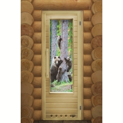 Дверь DoorWood Элит Мишки с Фотопечатью 1850х730