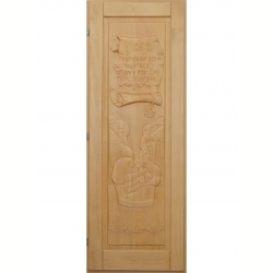 Деревянная дверь для бани DoorWood Указ Кавказская Липа 1900х700