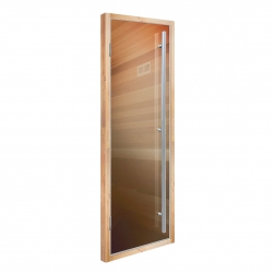 Дверь для сауны, со скрытыми петлями, DoorWood Flash Royal, прозрачное, 1900*700