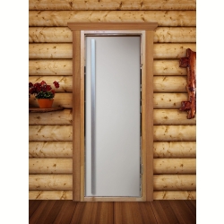 Дверь для бани и сауны DoorWood Престиж Flash Royal, сатин, 190х70