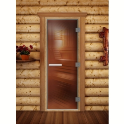 Дверь для бани и сауны DoorWood Престиж Лайт, бронза, 190х70