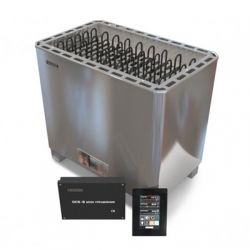 Электрическая печь для сауны Паромакс OCSX 150 B (нерж.) с панелью и блоком управления