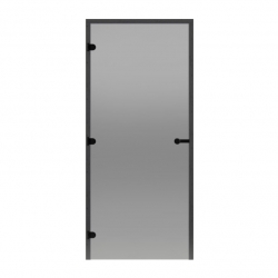Дверь для сауны HARVIA STG 8х21 Black Line коробка сосна, стекло серое