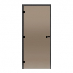 Дверь для сауны HARVIA STG 9х19 Black Line коробка сосна, стекло бронза