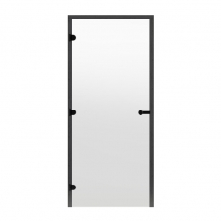 Дверь для сауны HARVIA STG 8х21 Black Line коробка сосна, стекло прозрачное