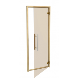 Дверь Saunax Премиум Бронза, короткая ручка 70x190 см 