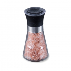 Мельничка с розовой Гималайской солью 100г, помол 2-5мм, керамич. жернова, Черный