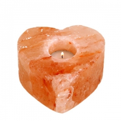 Подсвечник из розовой гималайской соли форма Сердце