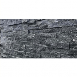 Панель из натурального камня, Кварцит Черный 600х150 мм