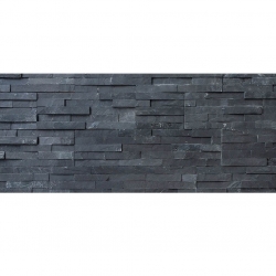 Панель из натурального камня, Сланец Черный 600х150 мм