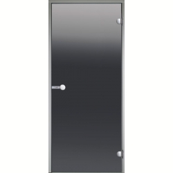 Дверь стеклянная с алюминиевой коробкой HARVIA ALU 9х21, цвет сатин