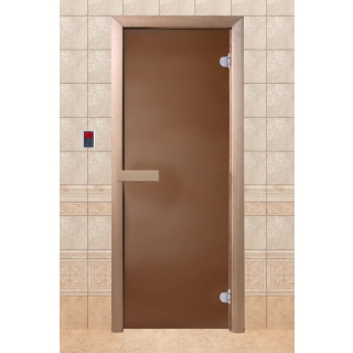 Дверь для саун JUST A DOOR бронза матовая 190х70. Фото №1