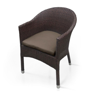 Плетеное кресло из искусственного ротанга WS2907B Brown. Фото №1
