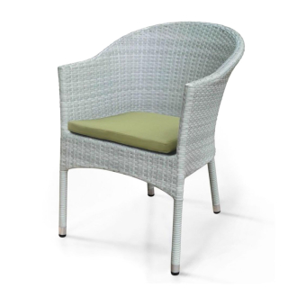 Плетеное кресло из искусственного ротанга WS2907W White. Фото №1