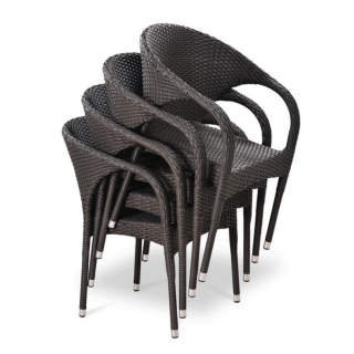 Плетеное кресло из искусственного ротанга Y290W-W2390 Brown. Фото №2