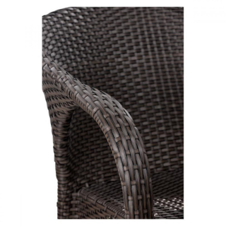 Плетеное кресло из искусственного ротанга Y290W-W2390 Brown. Фото №4
