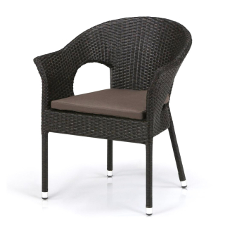 Плетеное кресло из искусственного ротанга Y97B-W53 Brown. Фото №1
