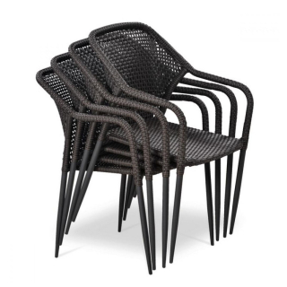 Плетеный стул из искусственного ротанга Y35-W2390 Brown. Фото №2