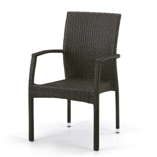 Плетеный стул из искусственного ротанга Y379A-W53 Brown. Фото №1