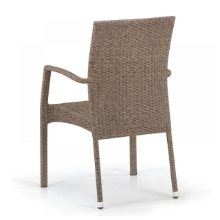 Плетеный стул из искусственного ротанга Y379B-W56 Light brown. Фото №2