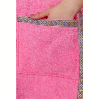 Набор для сауны махровый женский (парео, чалма, рукавица), розовый, 54-60. Фото №6