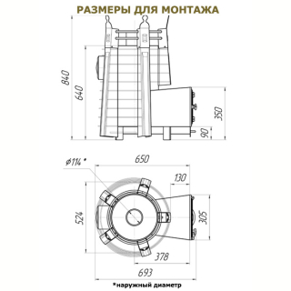 Банная печь Добросталь Императрица Фредерика Стоун панорамная, с конвективными пластинами. Фото №2