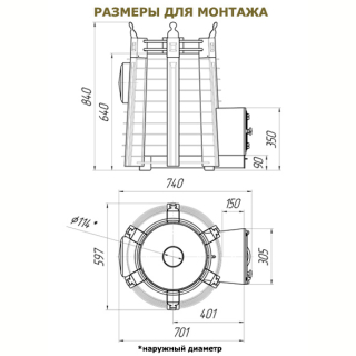 Банная печь Добросталь Императрица Екатерина Великая Стоун, с конвективными пластинами. Фото №4