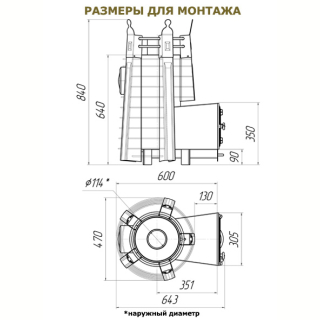 Банная печь Добросталь Императрица Августа стоун, с конвективными пластинами. Фото №6
