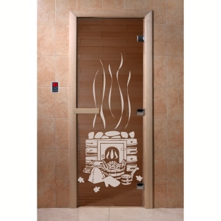 Дверь для бани и сауны Банька бронза 190х70 (по коробке). Фото №1