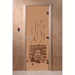 Дверь для бани и сауны Банька бронза матовая 190х70 (по коробке). Фото №1